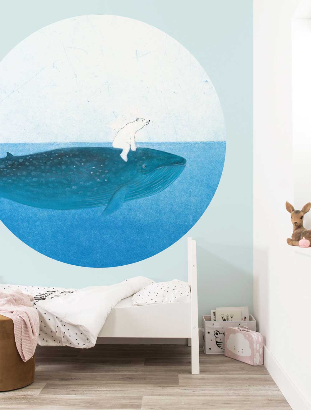 Círculo de papel pintado Riding the Whale