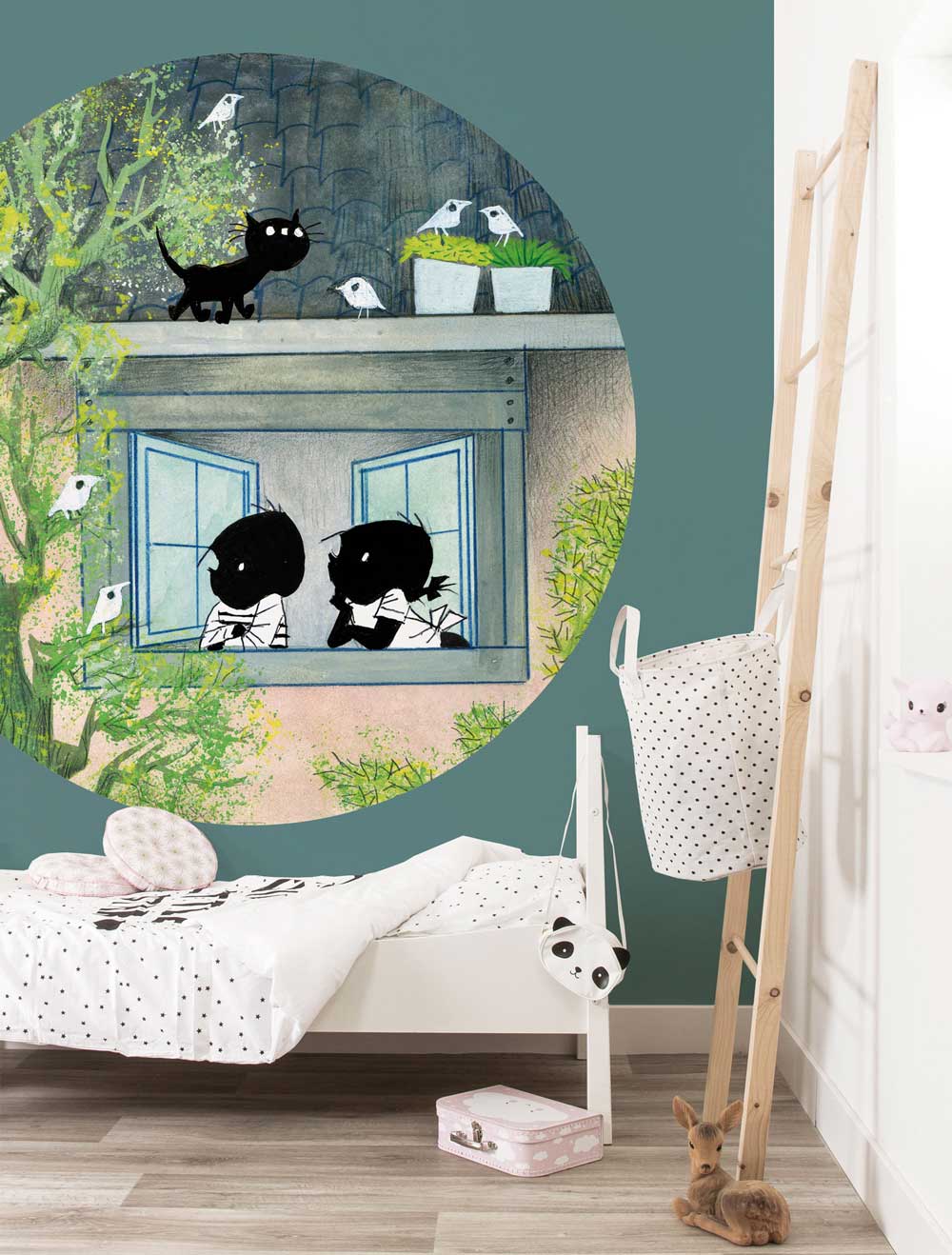 Wallpaper Circle Jip & Janneke, Birds
