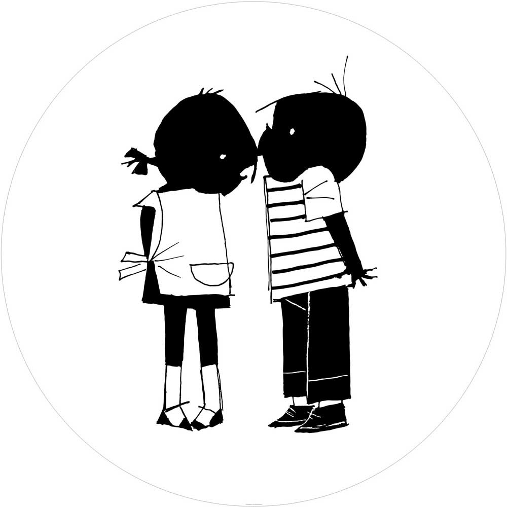 Cercle de papier peint Jip & Janneke, Kiss