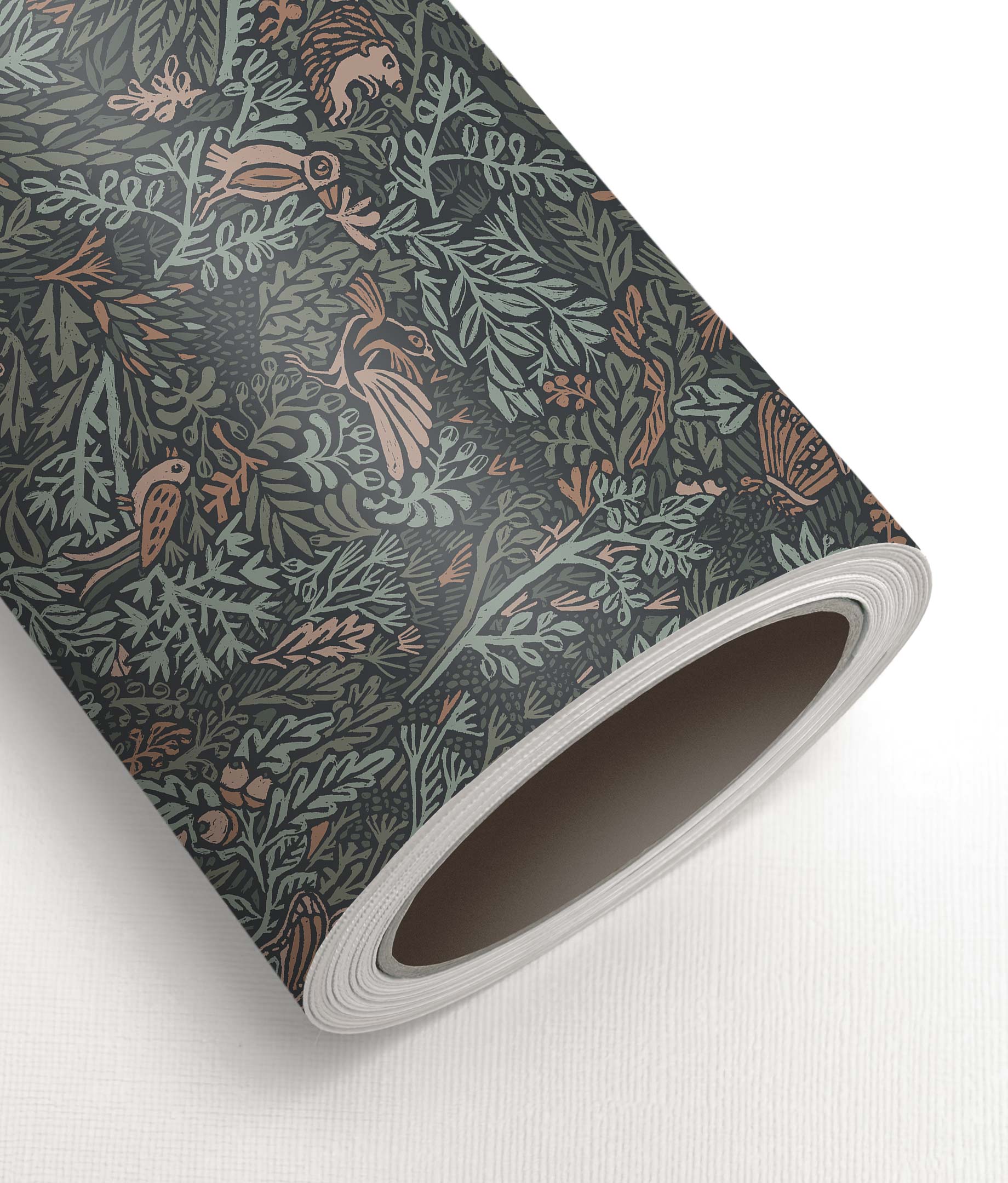 Blumentapete mit gezeichnetem Blumenmuster von Floor Rieder, 100 x 280 cm