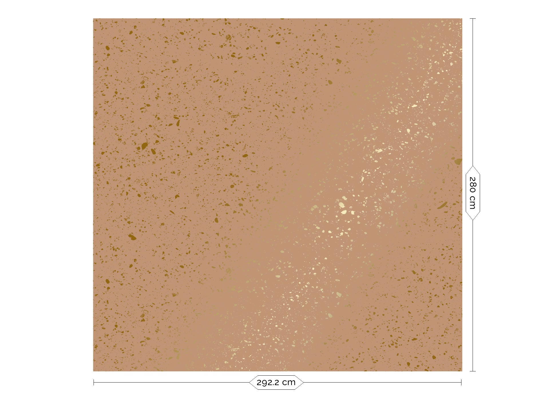 Terrazzo wallpaper with gold, Terrazzo, Gold/Camel