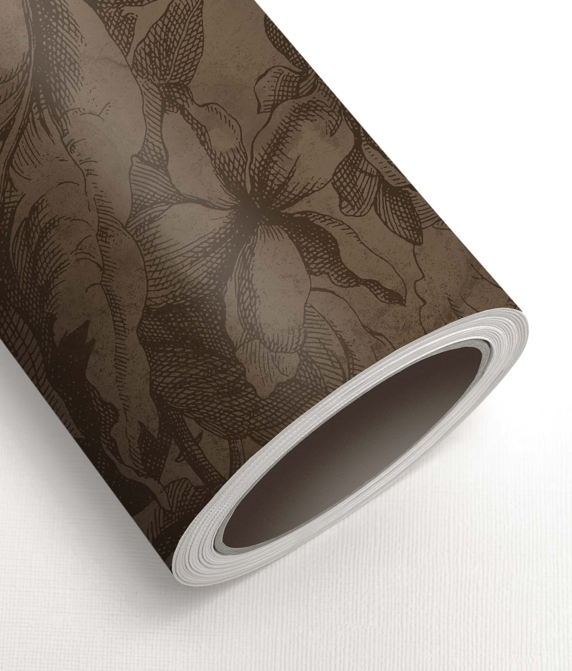 Gradient Flowers, Floral wallpaper by Frans Uyterlinde, Beige