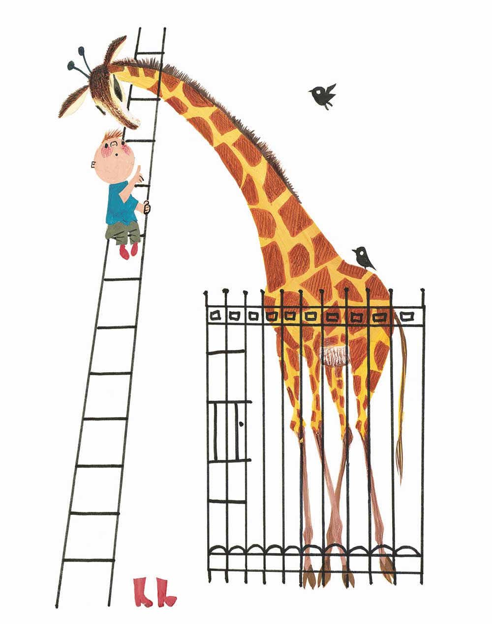 Panel de papel pintado Giant Giraffe, 142.5 x 180 cm