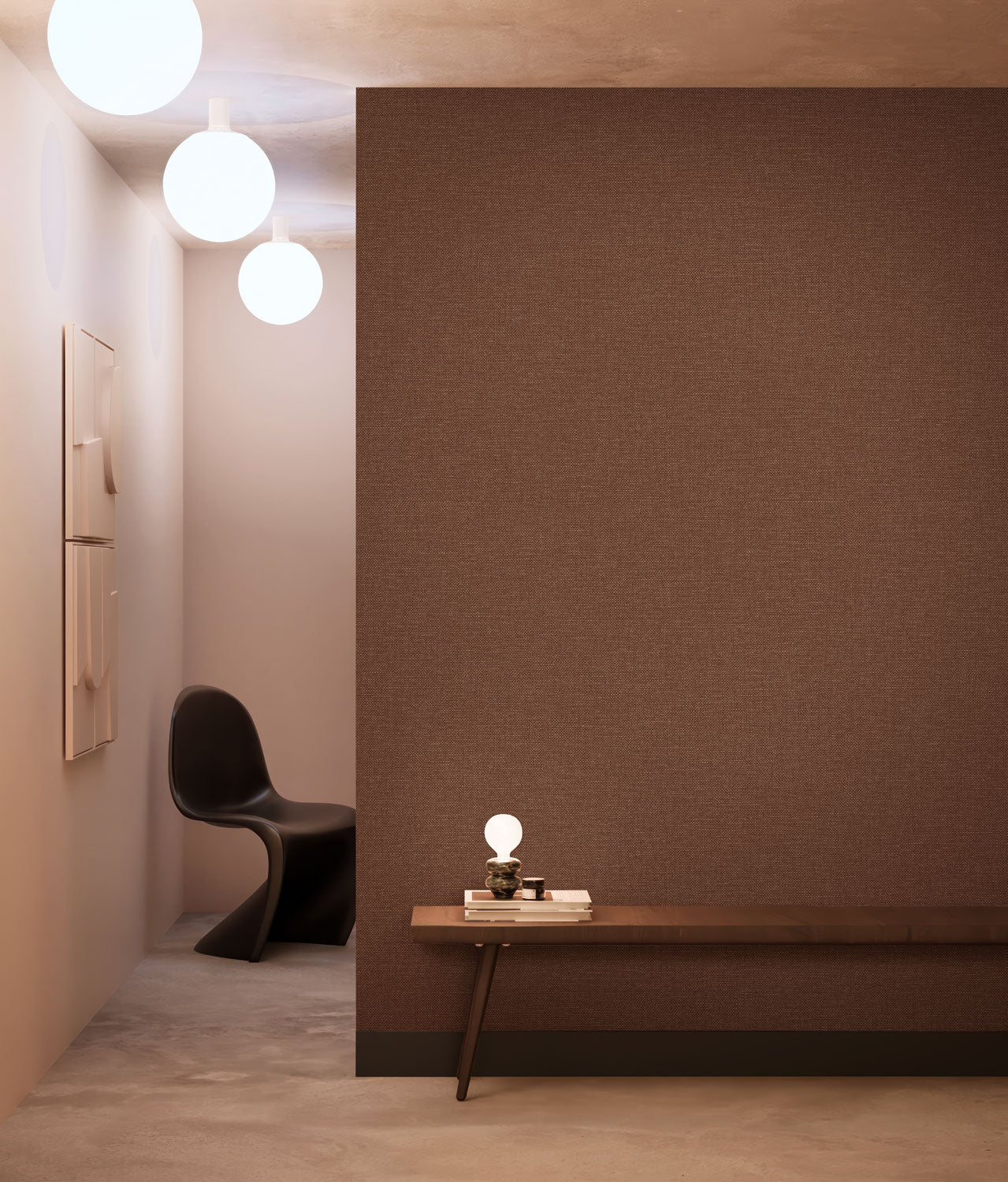 Papel pintado efecto lino Natural Chique, Montreux, 53 x 1000 cm