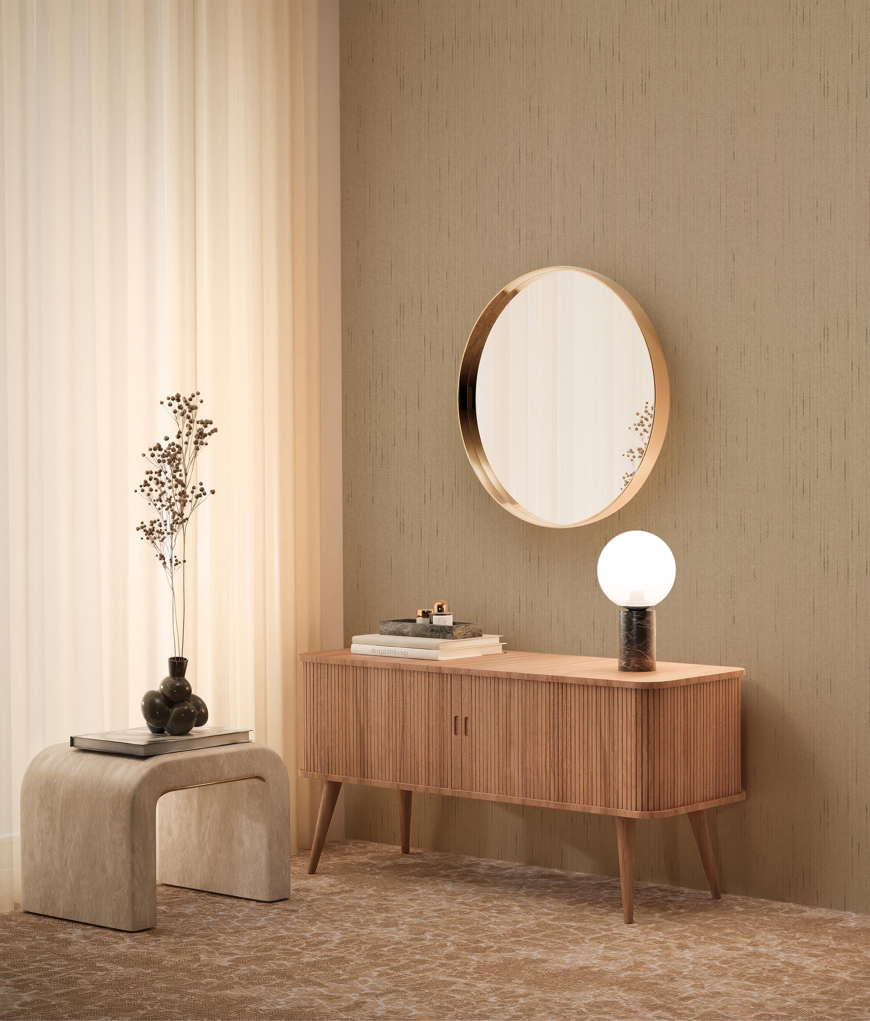 Hotel Chique Textile, Textile Wallpaper made of 100% Viscose, Suite N°1