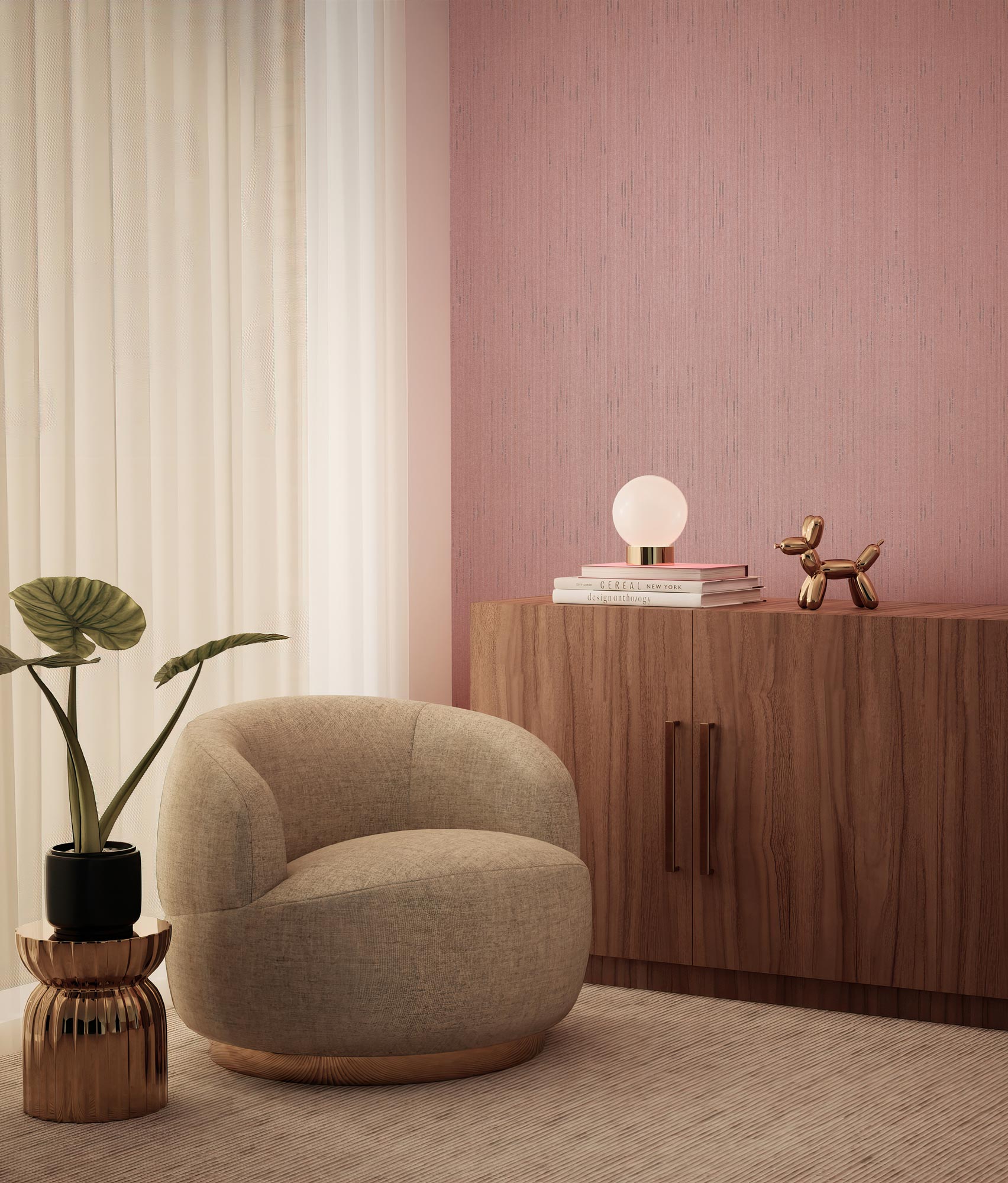 Hotel Chique Textile, Textile Wallpaper made of 100% Viscose, Suite N°5