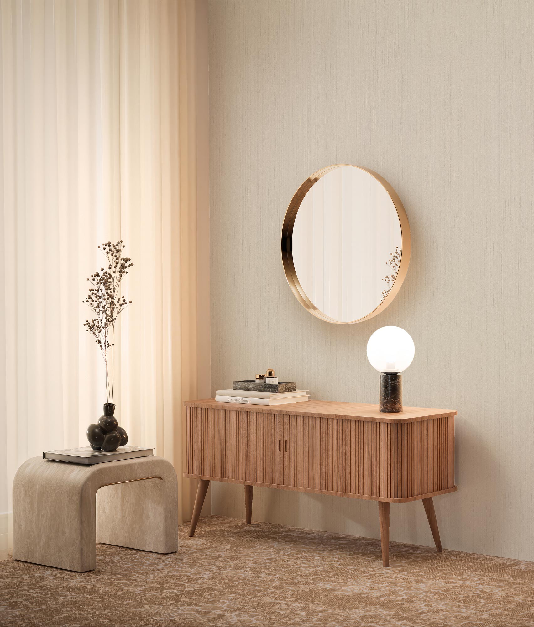 Hotel Chique Textile, Textile Wallpaper made of 100% Viscose, Suite N°8