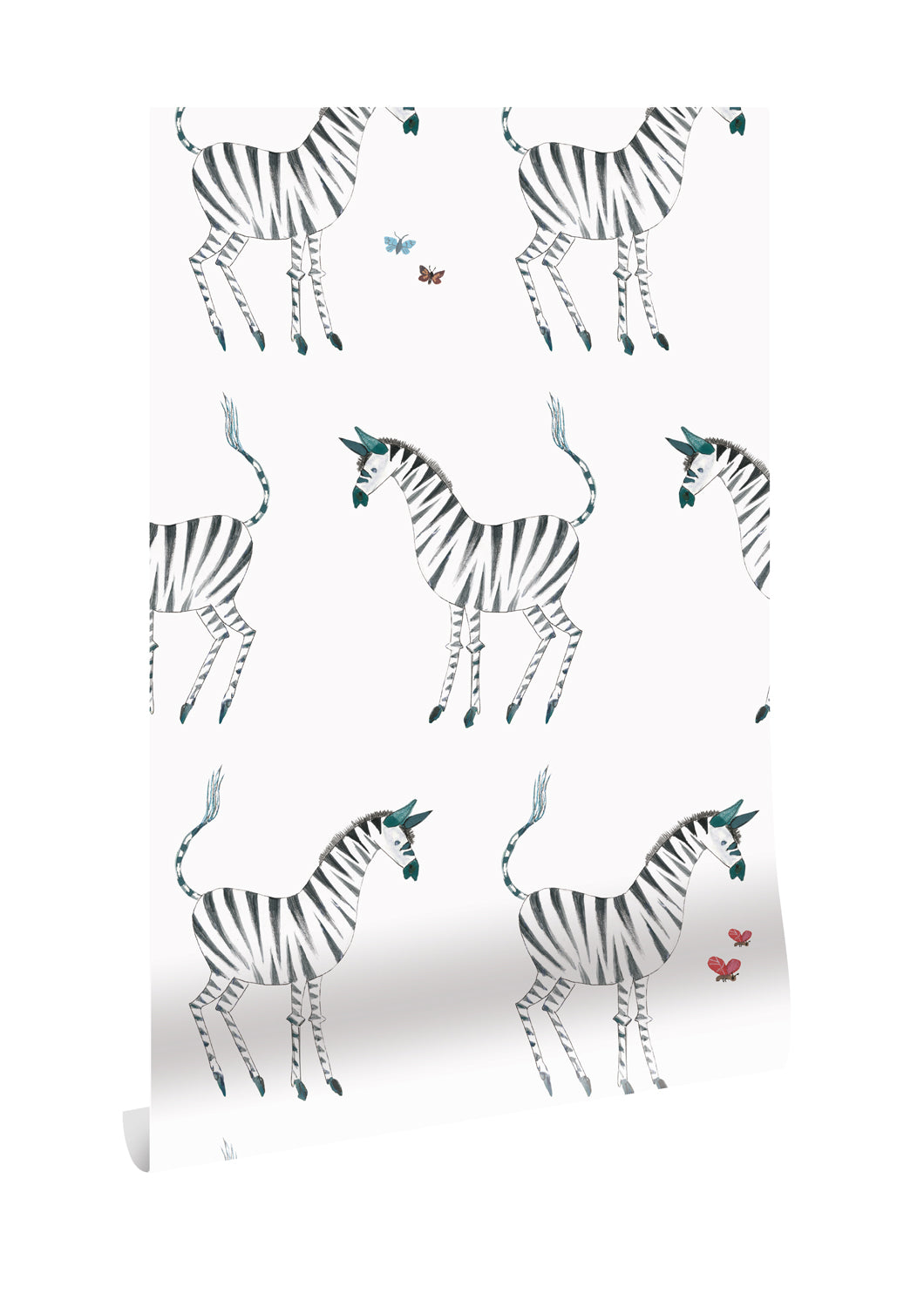 Wallpaper Fiep Westendorp Zebra, White, 97.4 x 280 cm