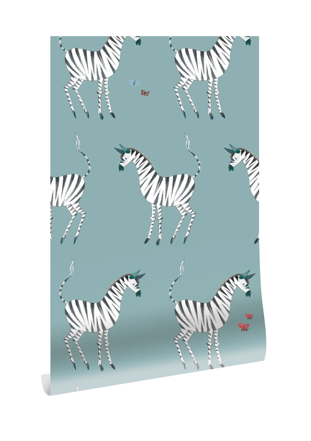 Wallpaper Fiep Westendorp Zebra, Petrol, 97.4 x 280 cm