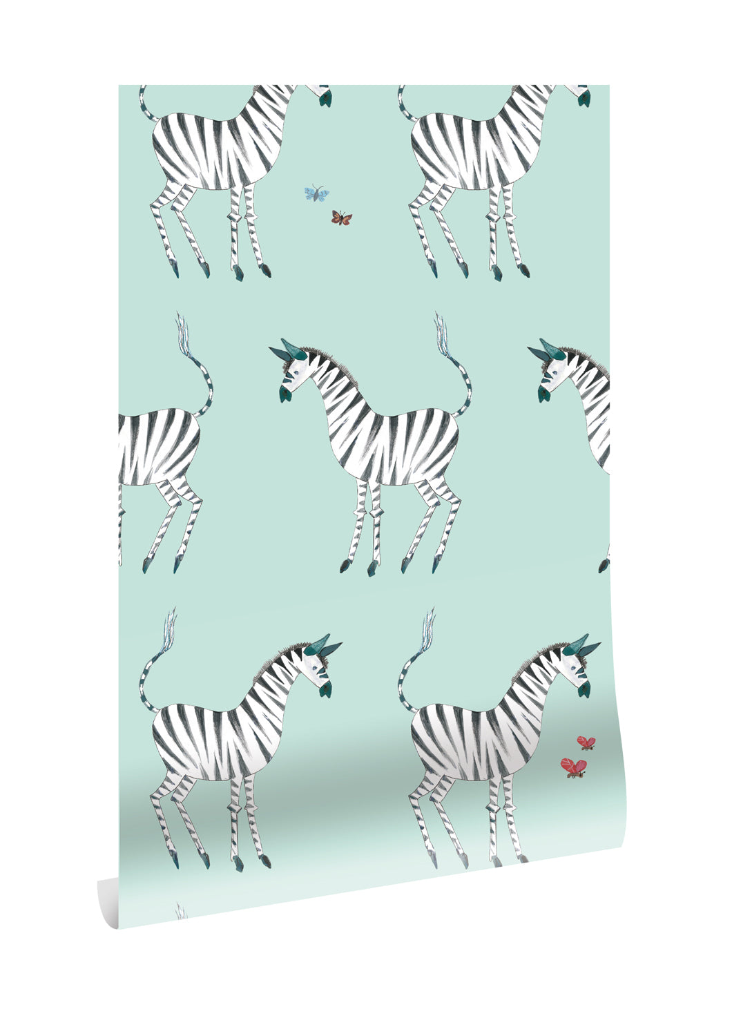 Wallpaper Fiep Westendorp Zebra, Mint, 97.4 x 280 cm