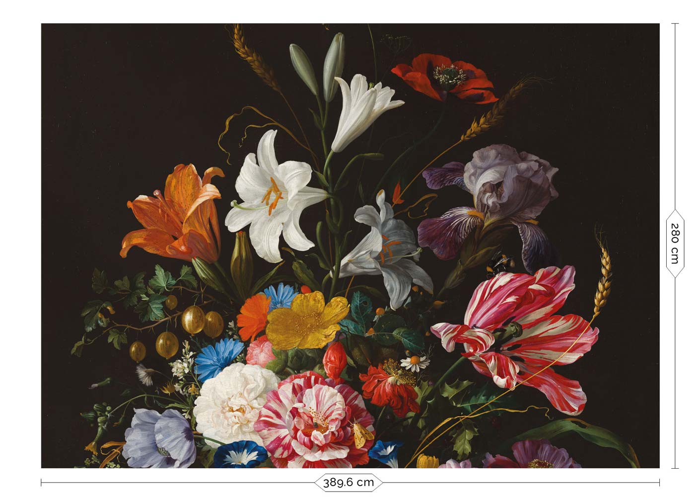 Blumentapete Golden Age Flowers