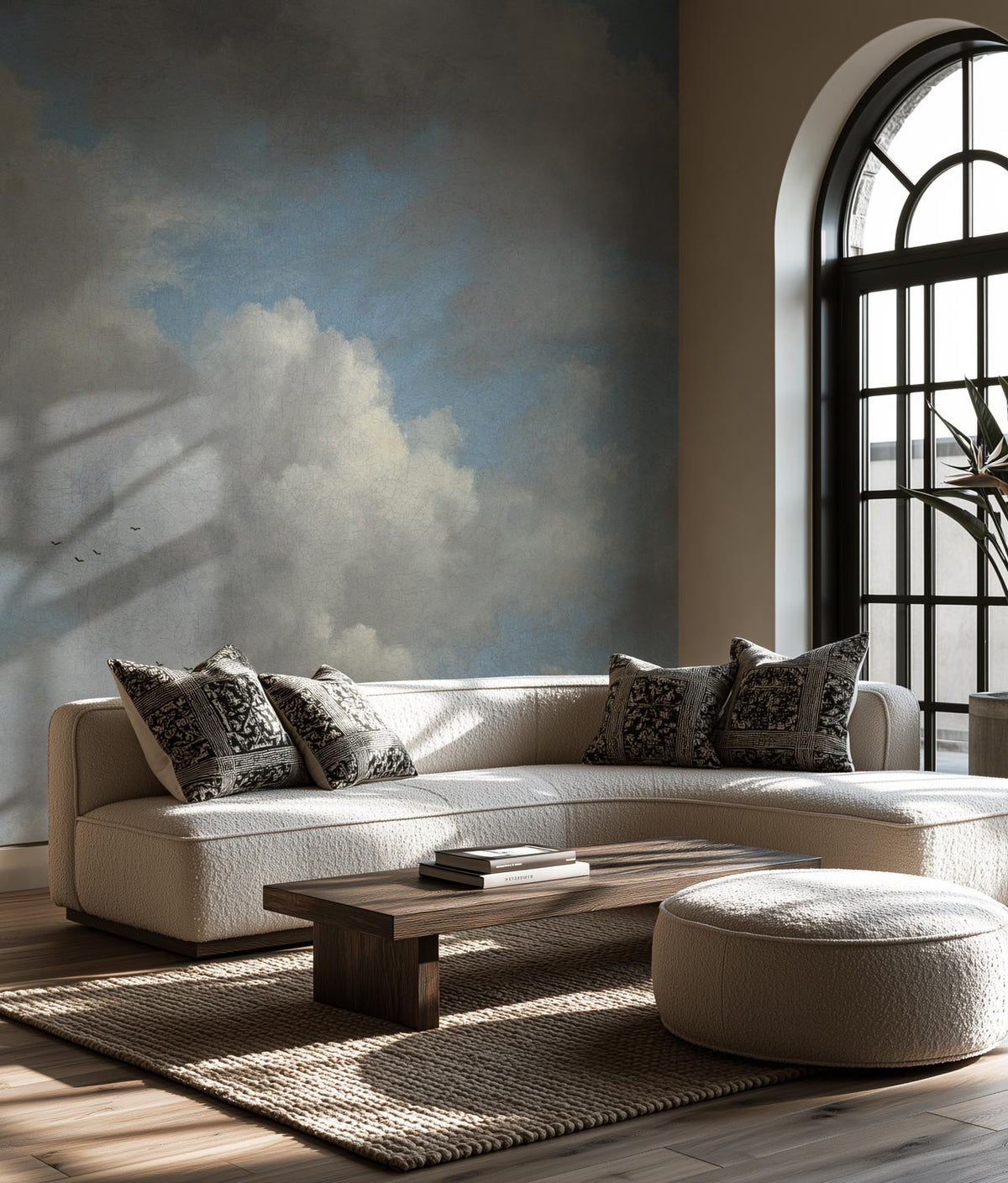Klassiek behang met wolkenlucht, Golden Age Clouds