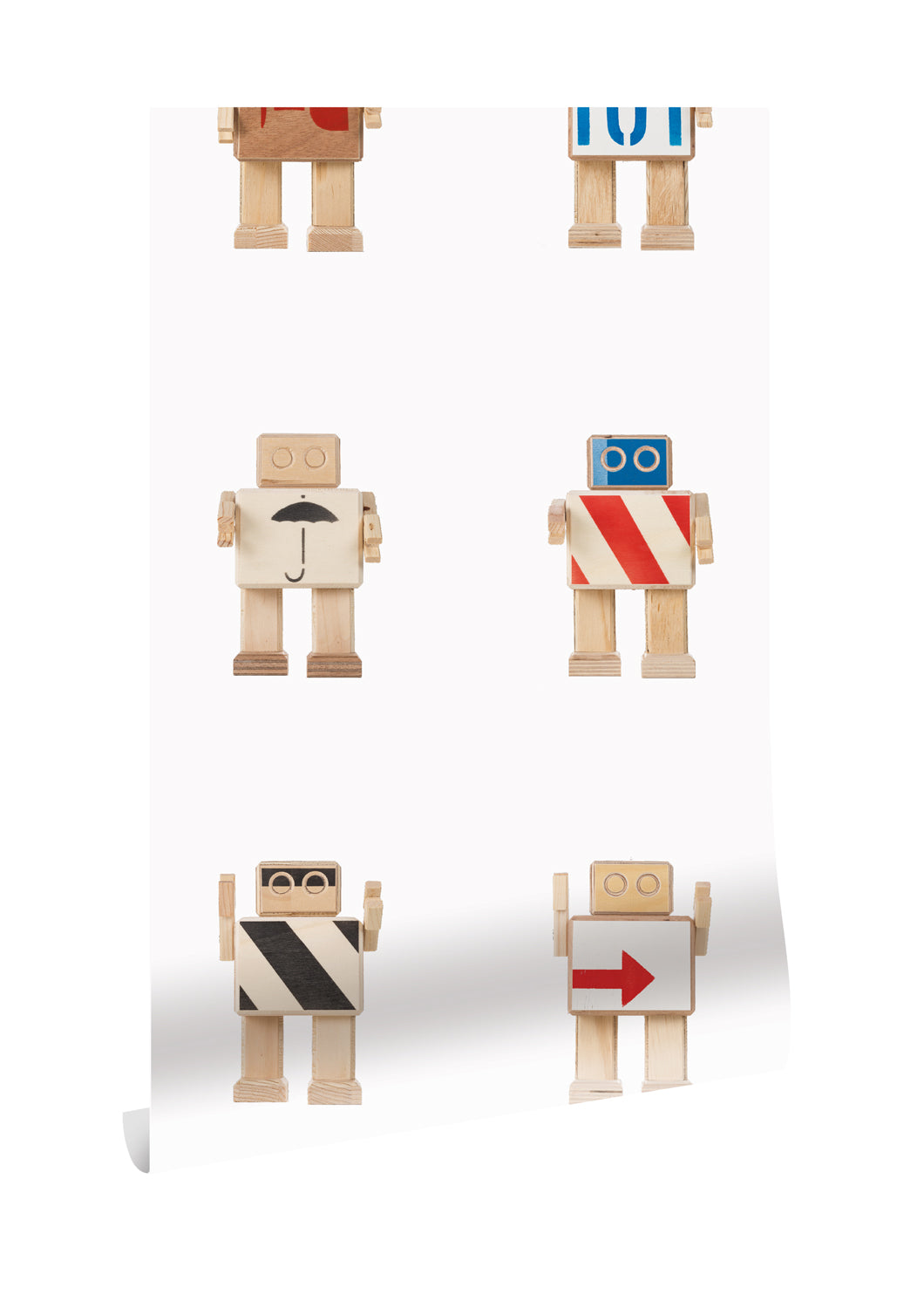 Wallpaper Rijkswachters, White, 97.4 x 280 cm