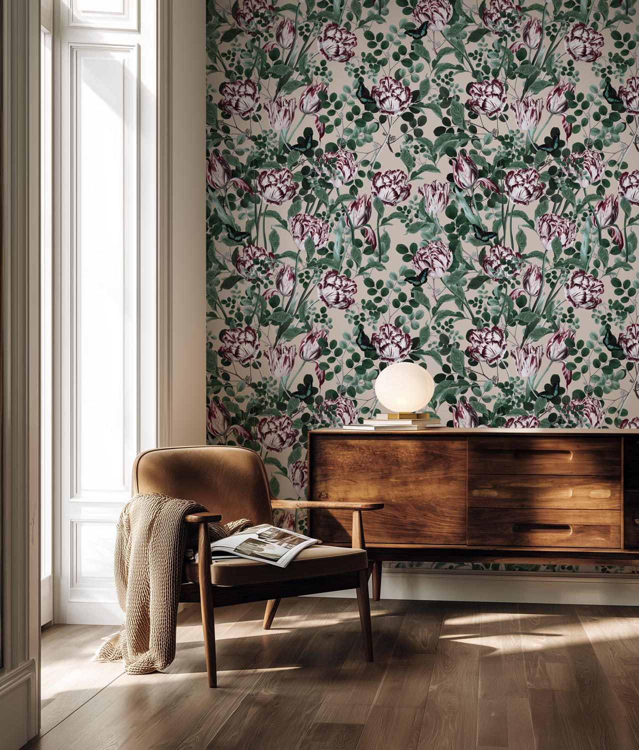 Botanical wallpaper Bold Botanics, 97.4 x 280 cm