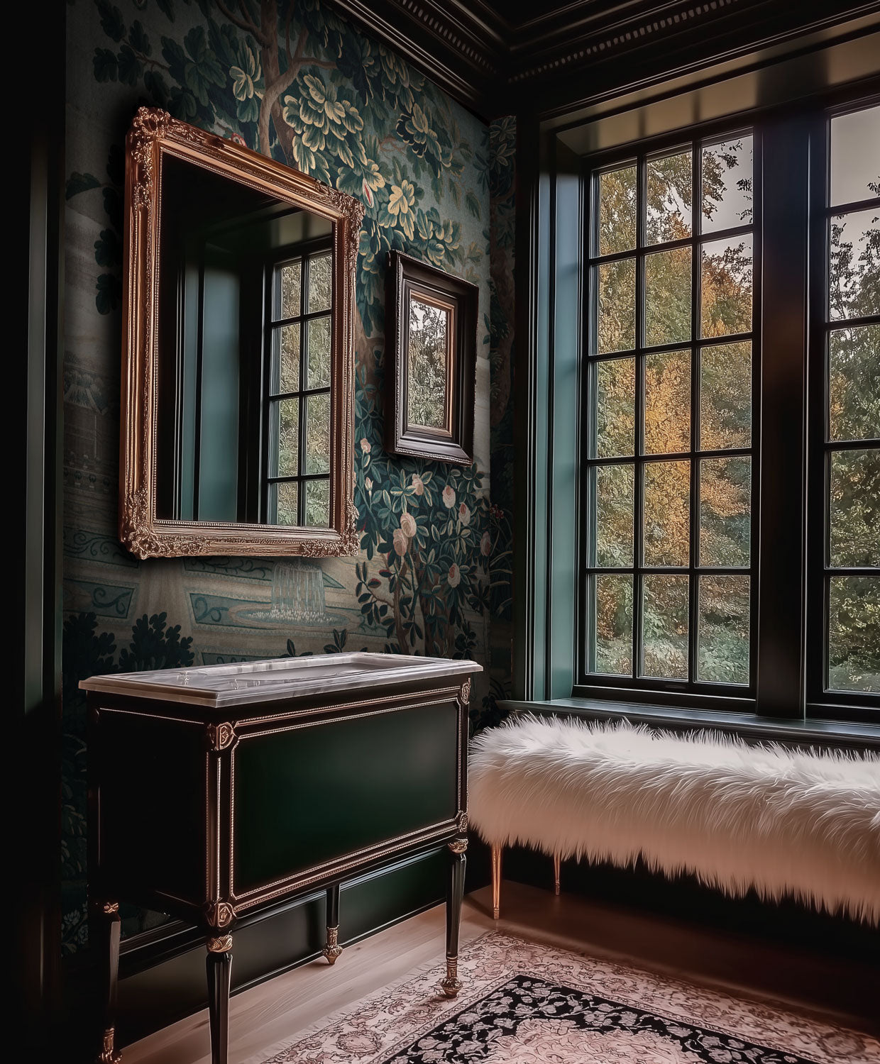 Linnen-look behang van vintage wandkleed, Landscape Tapestries