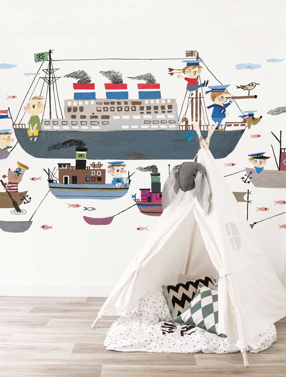 Fiep Westendorp Fotobehang kinderkamer Holland America Line