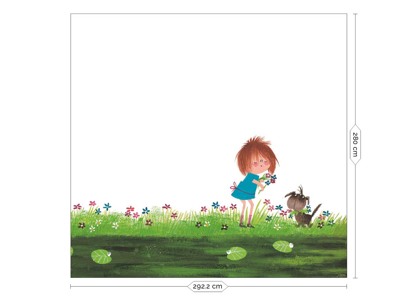 Fiep Westendorp Fotobehang kinderkamer Picking Flowers