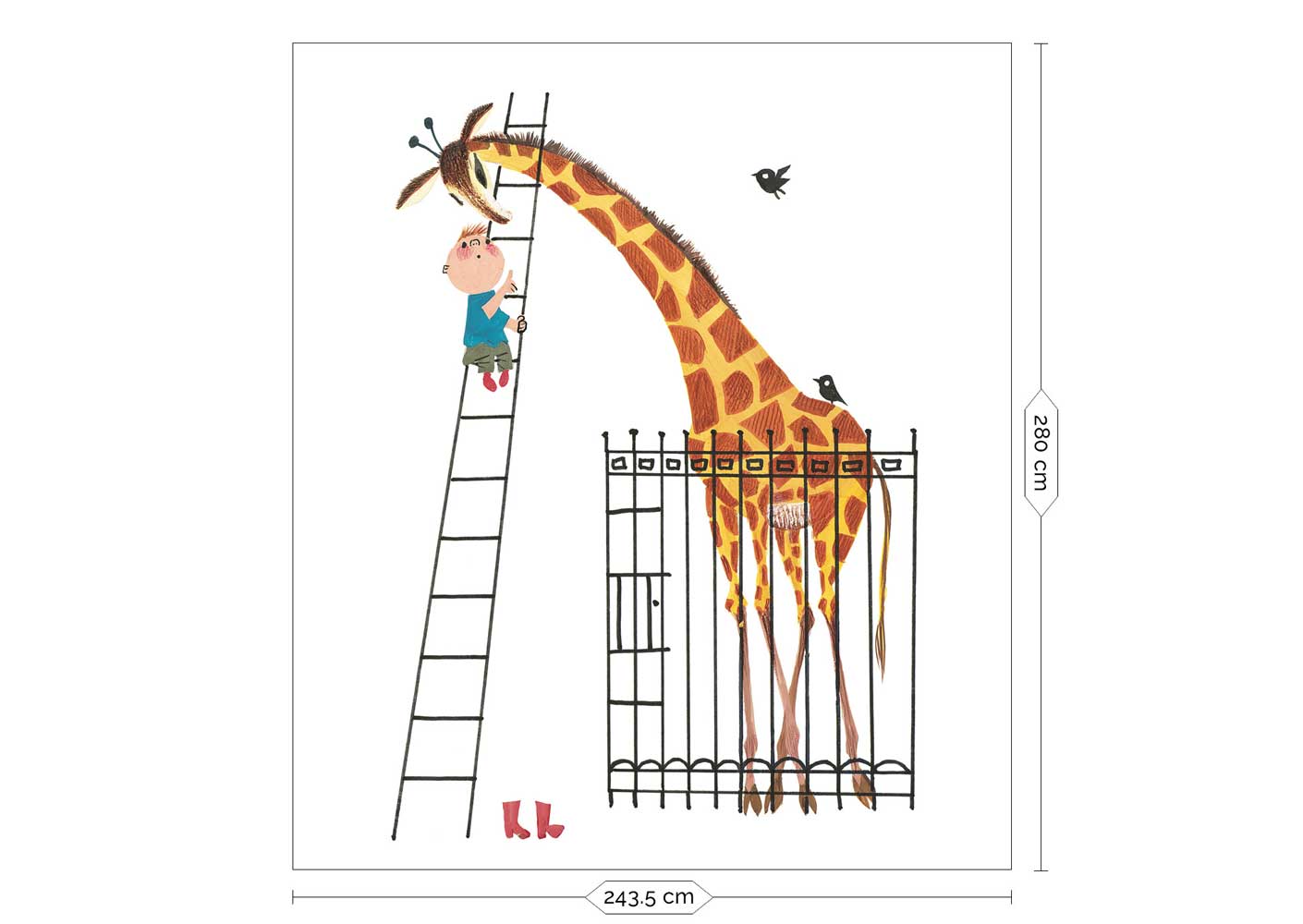 Fotobehang kinderkamer Giant Giraffe