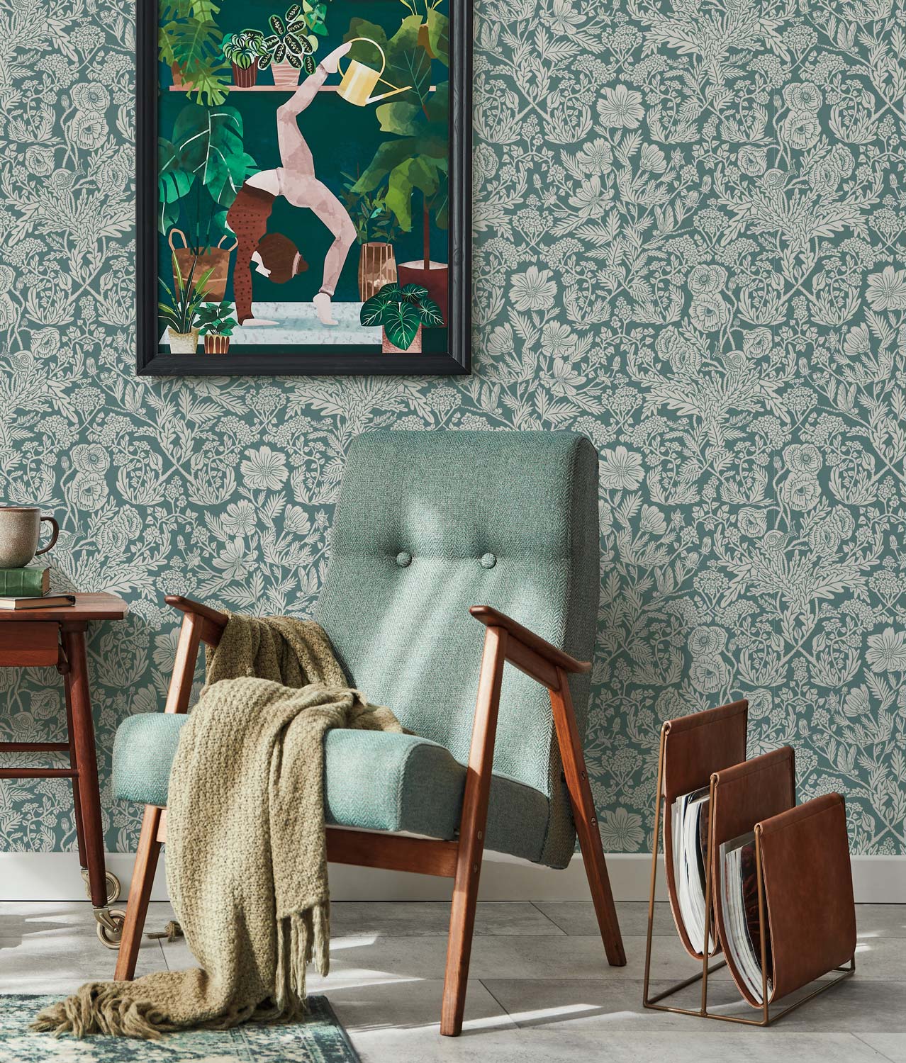 Bloemen behang door Floor Rieder, 100 x 280 cm, FR-001, Interieur 2