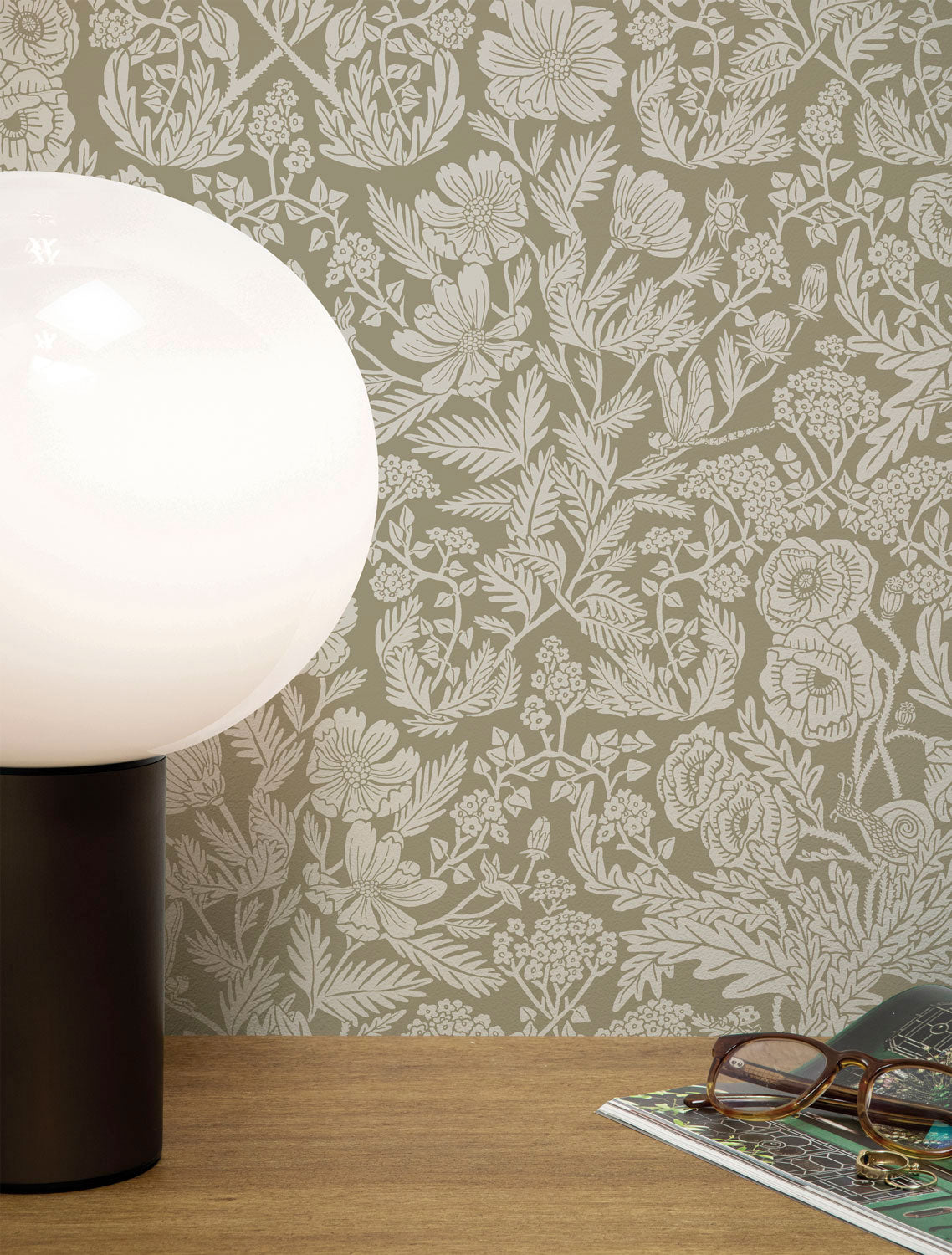Bloemen behang door Floor Rieder, 100 x 280 cm, FR-003, Interieur
