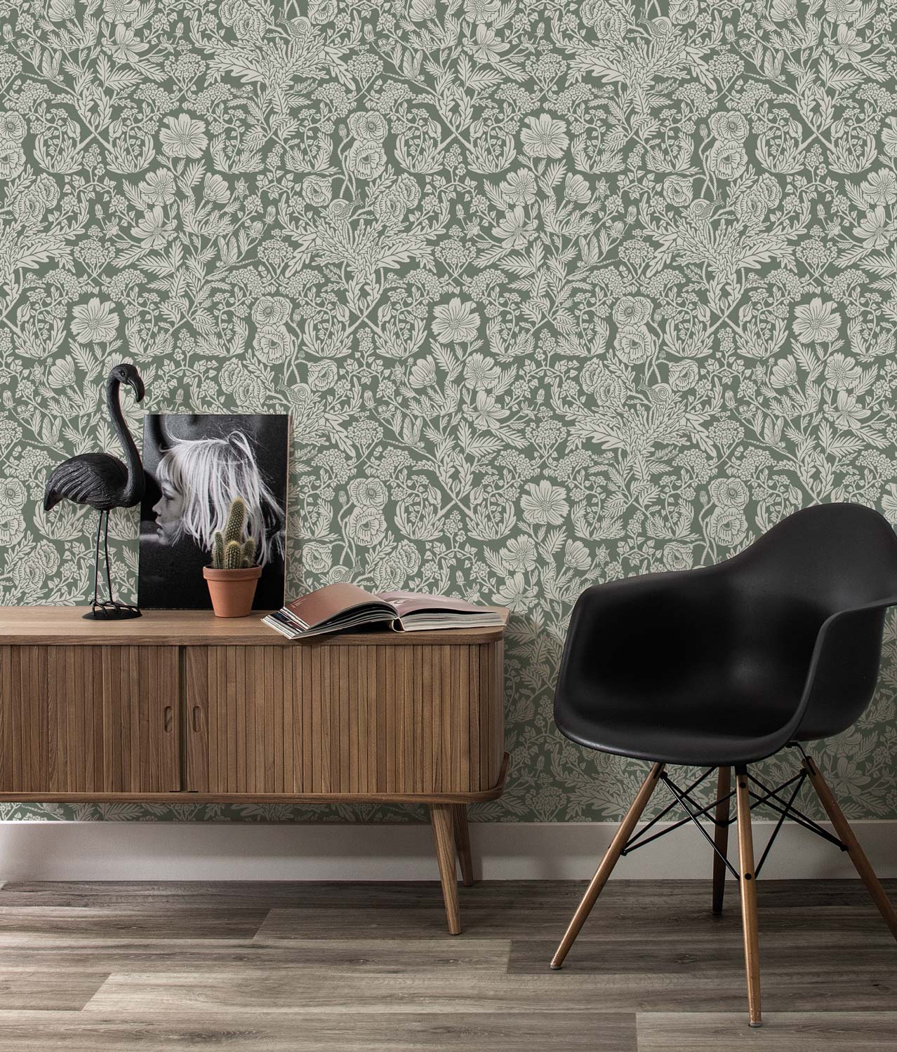 Bloemen behang door Floor Rieder, 100 x 280 cm, FR-004, Interieur 2