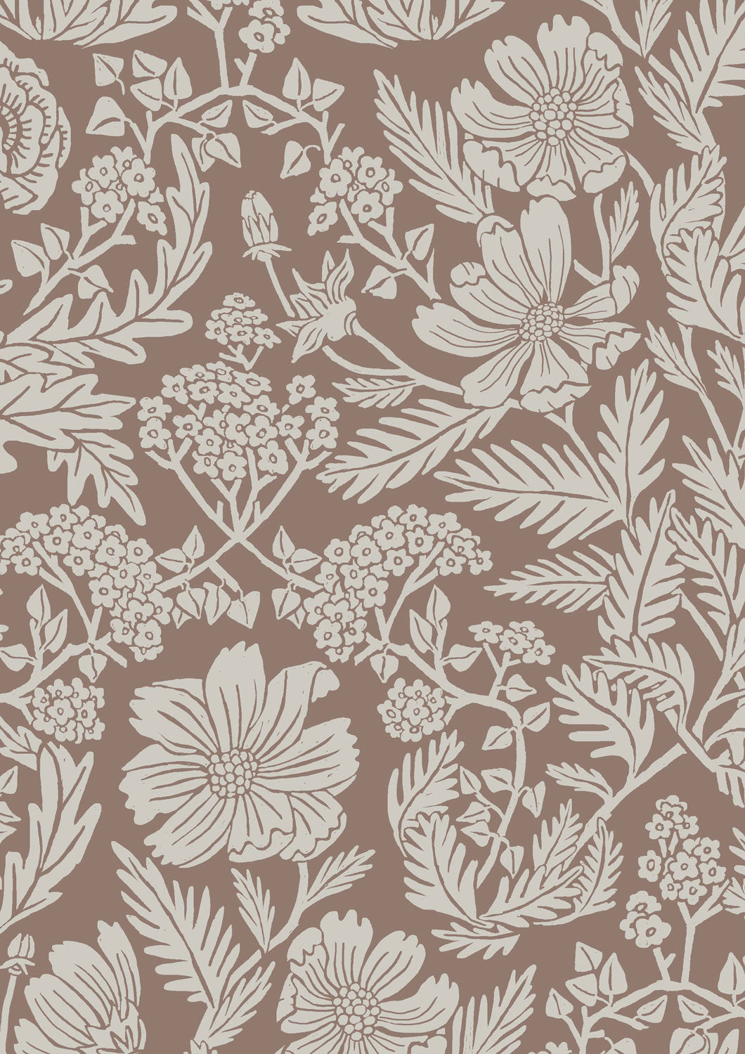 Bloemen behang door Floor Rieder, Nude, 100 x 280 cm, FR-002, Close