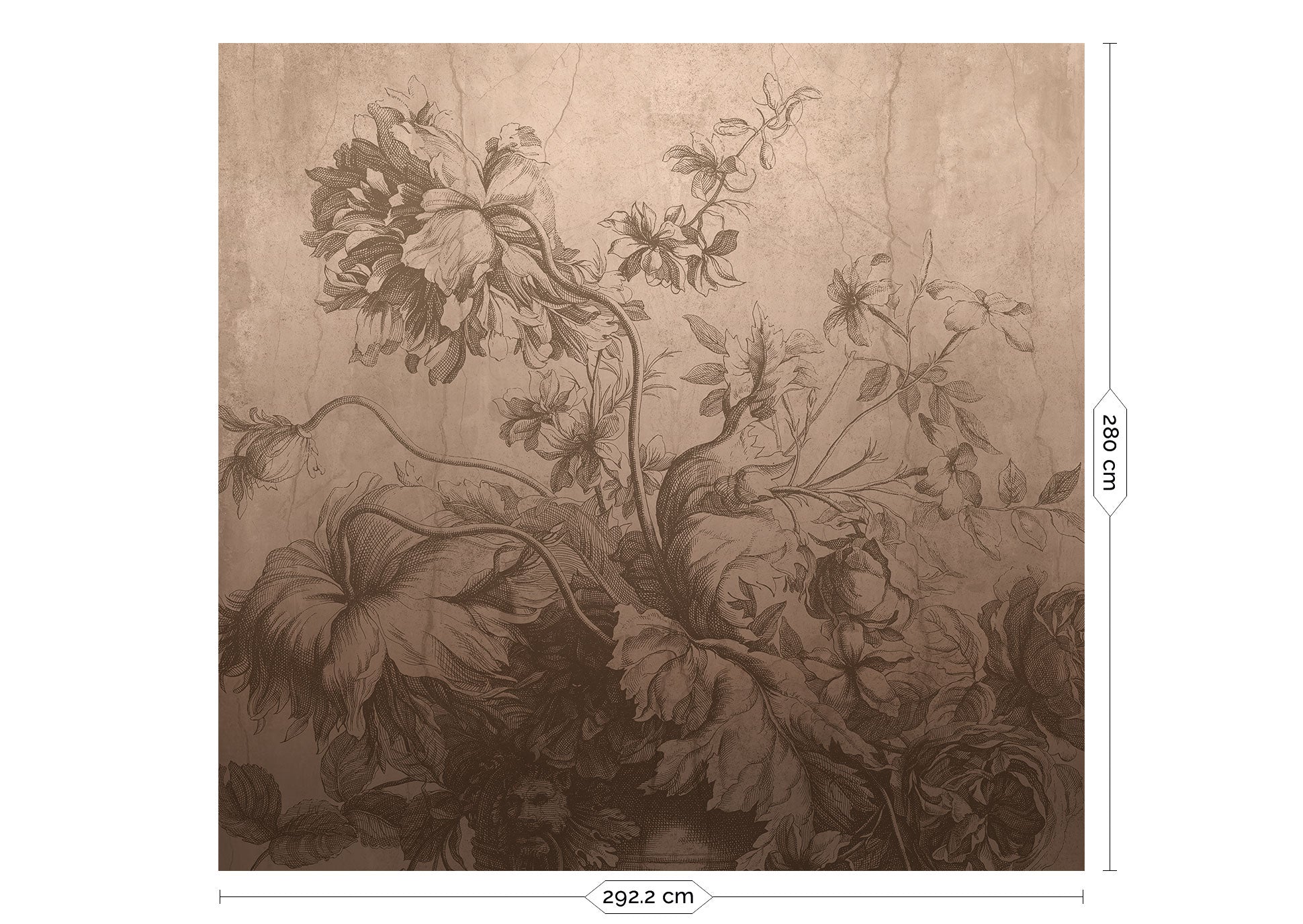 Gradient Flowers, Bloemen behang door Frans Uyterlinde, Nude, FU-031, Packshot