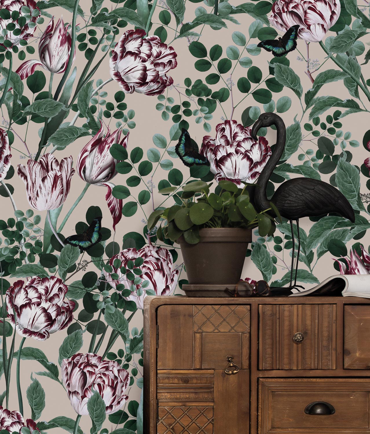 Botanisch behang Bold Botanics, 97.4 x 280 cm, WP-710, Interieur