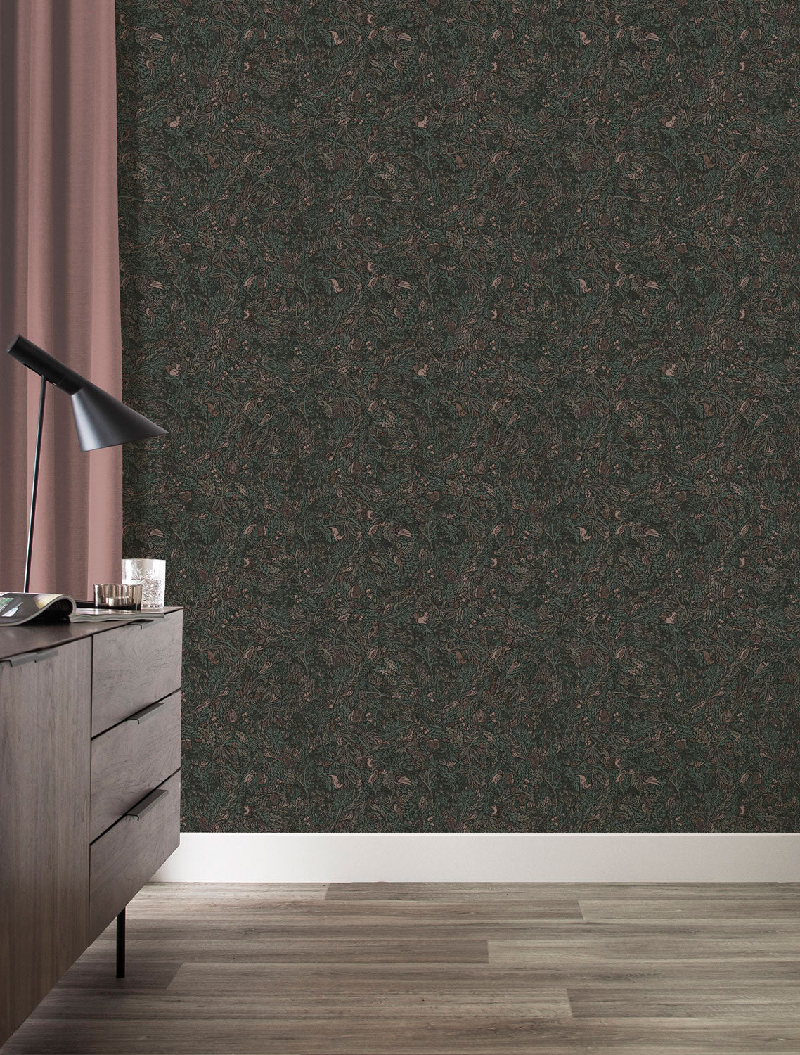 Botanisch patroon behang door Floor Rieder, 100 x 280 cm, FR-020, Interieur