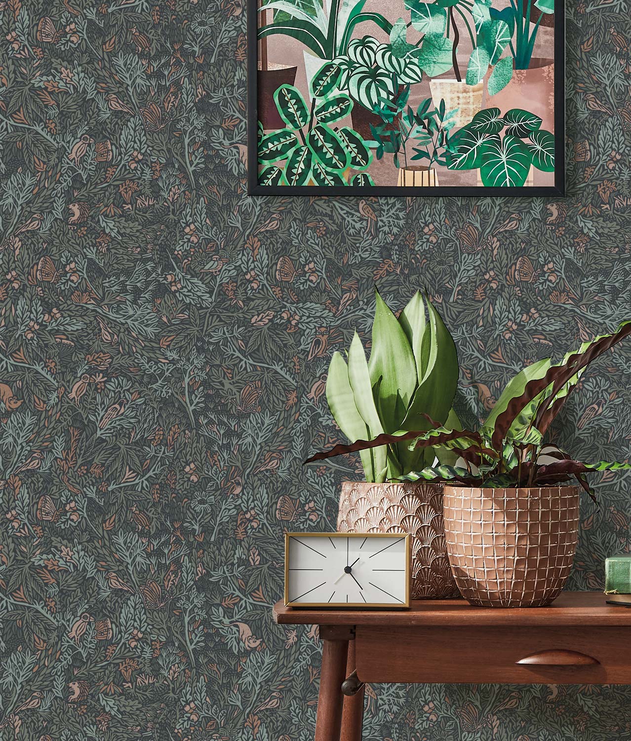 Botanisch patroon behang door Floor Rieder, 100 x 280 cm, FR-021, Interieur
