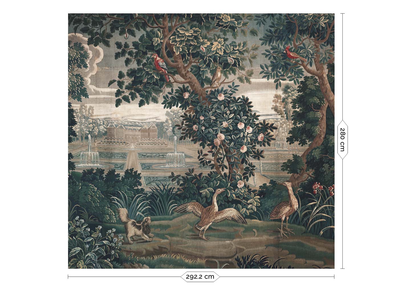 Botanisch landschap behang, Landscape Tapestries, WP-795, 6 baans