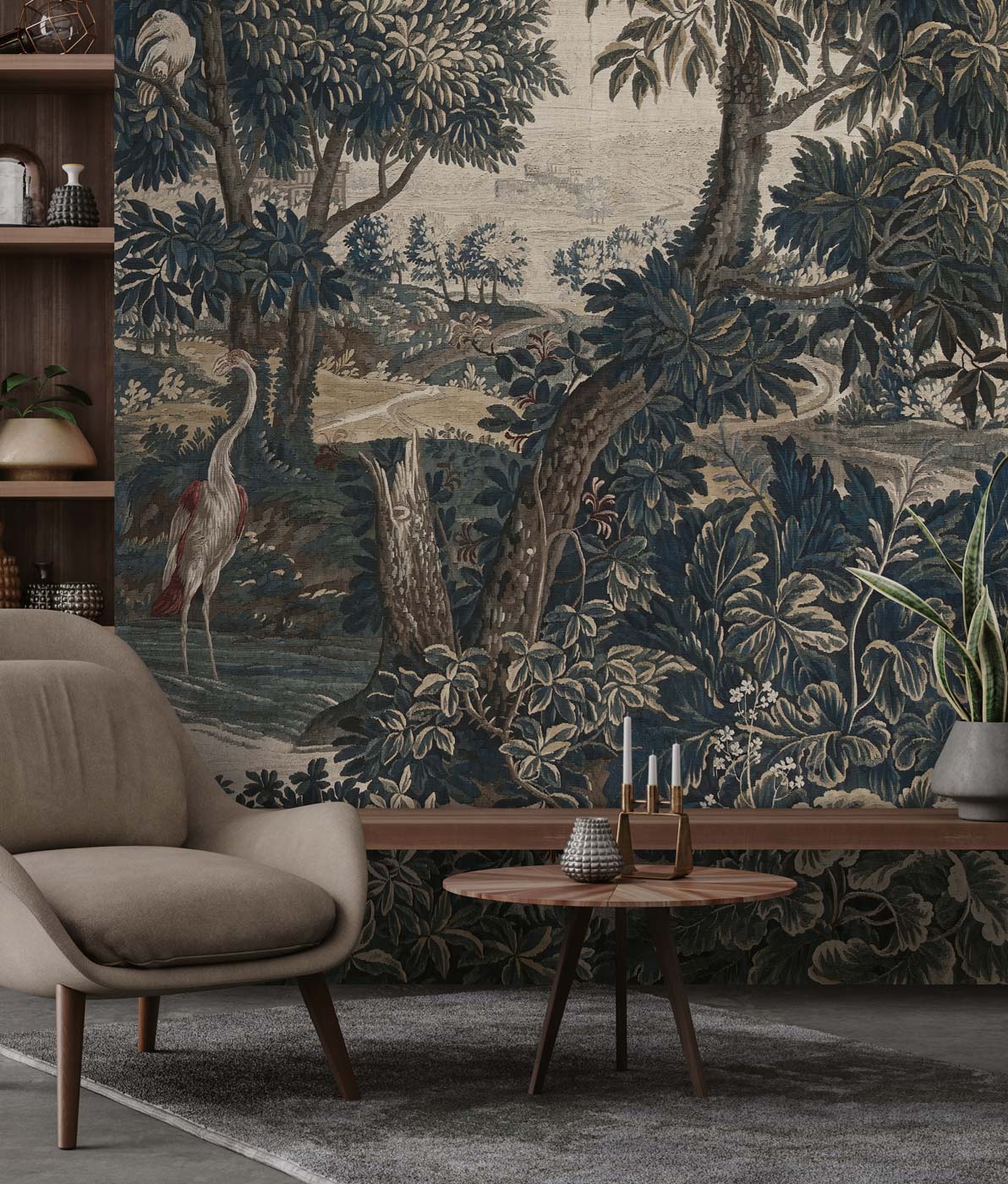 Botanisch landschap behang, Landscape Tapestries, WP-800, Interieur 2