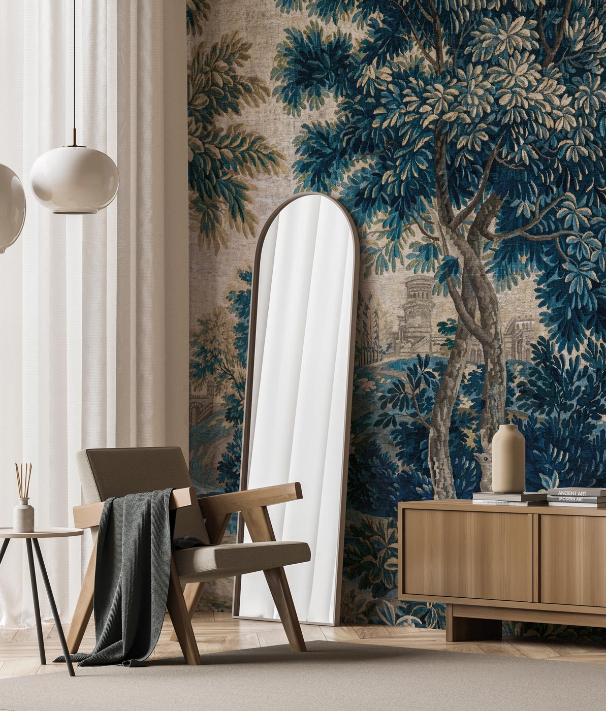 Botanisch landschap behang, Landscape Tapestries, WP-797, Interieur 2