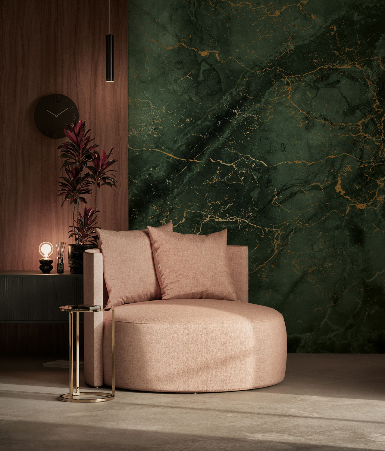 Goud marmer behang door Frans Uyterlinde, WP-069, Interieur 2