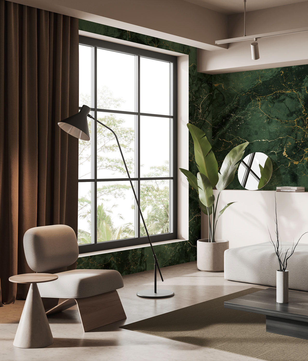 Goud marmer behang door Frans Uyterlinde, WP-069, Interieur 4