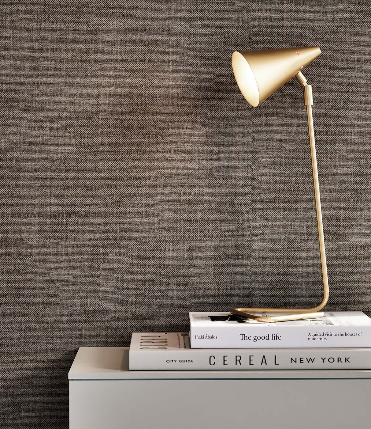 Behang linnen look Natural Chique, Brooklyn, 53 x 1000 cm, Interieur 3