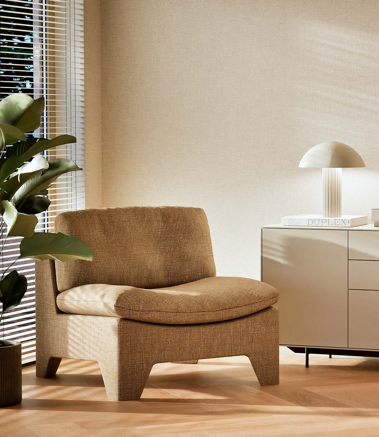 Behang linnen look Natural Chique, Ibiza, 53 x 1000 cm, Interieur 6