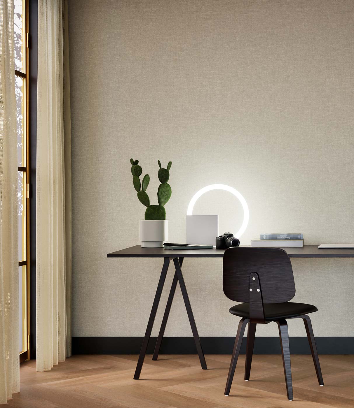 Behang linnen look Natural Chique, Ibiza, 53 x 1000 cm, Interieur 6