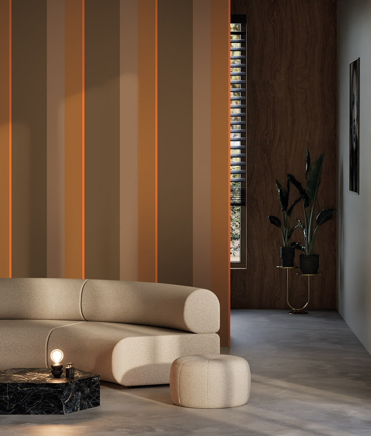 Strepen behang Bold Stripes door Frans Uyterlinde, FU-004, Interieur