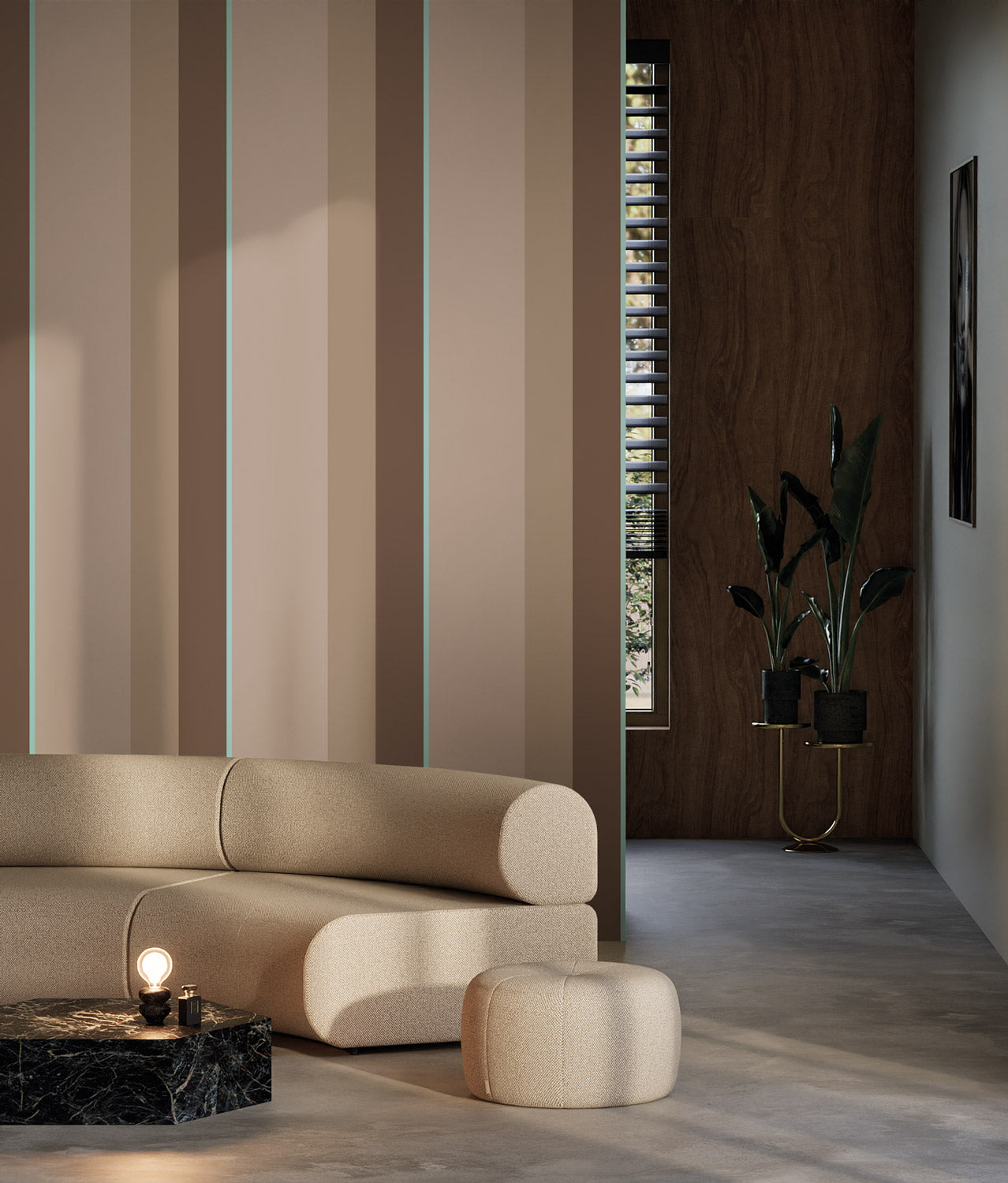 Strepen behang Bold Stripes door Frans Uyterlinde, FU-006, Interieur 2