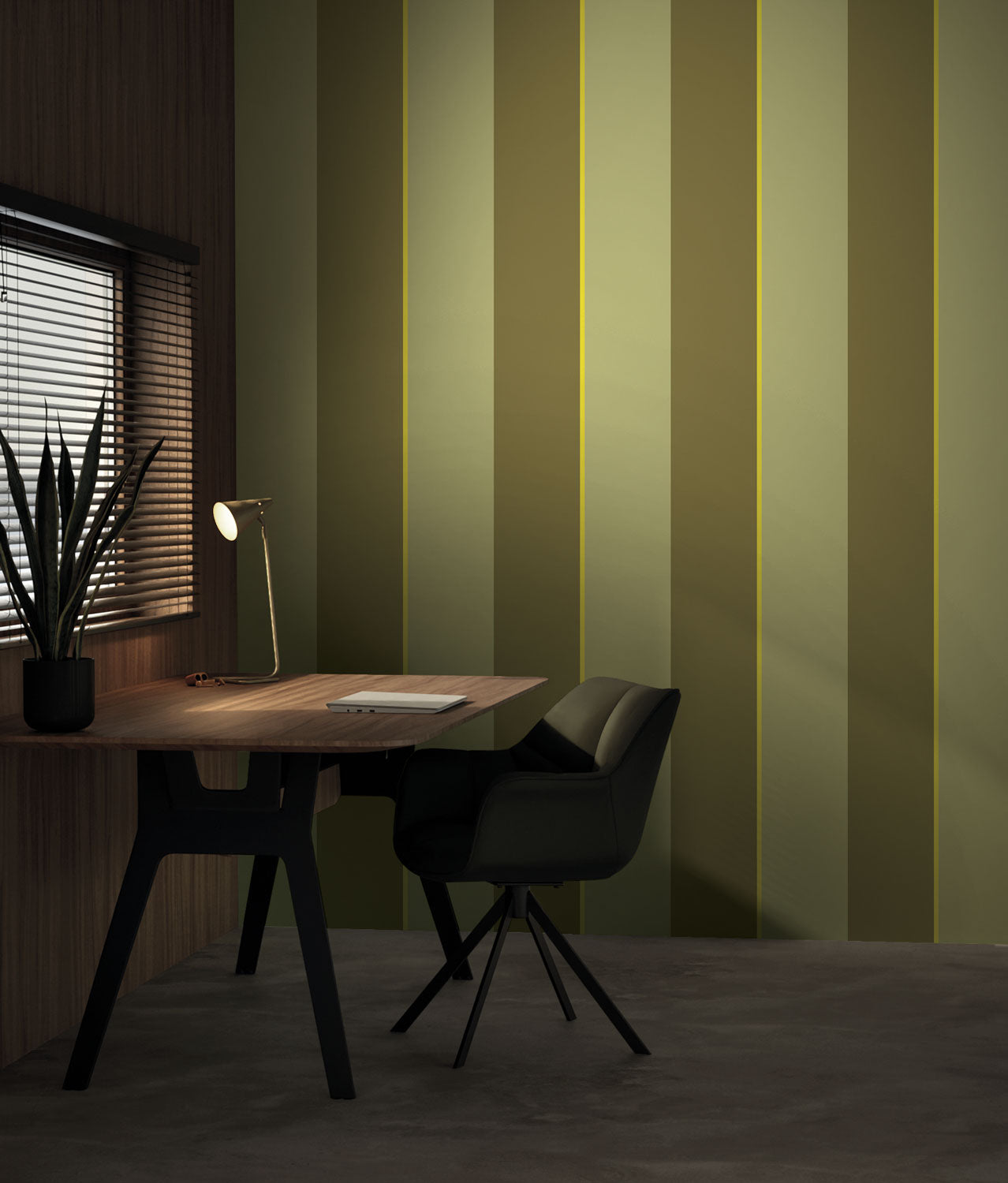 Strepen behang Bold Stripes door Frans Uyterlinde, FU-007, Interieur 2