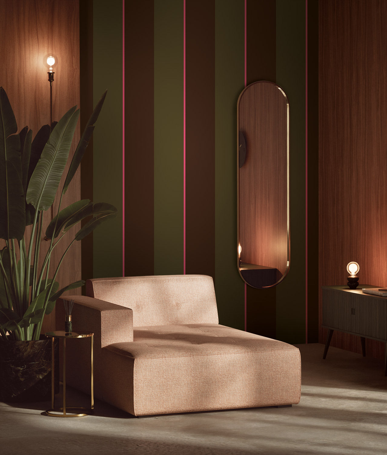 Strepen behang Bold Stripes door Frans Uyterlinde, FU-009, Interieur 2
