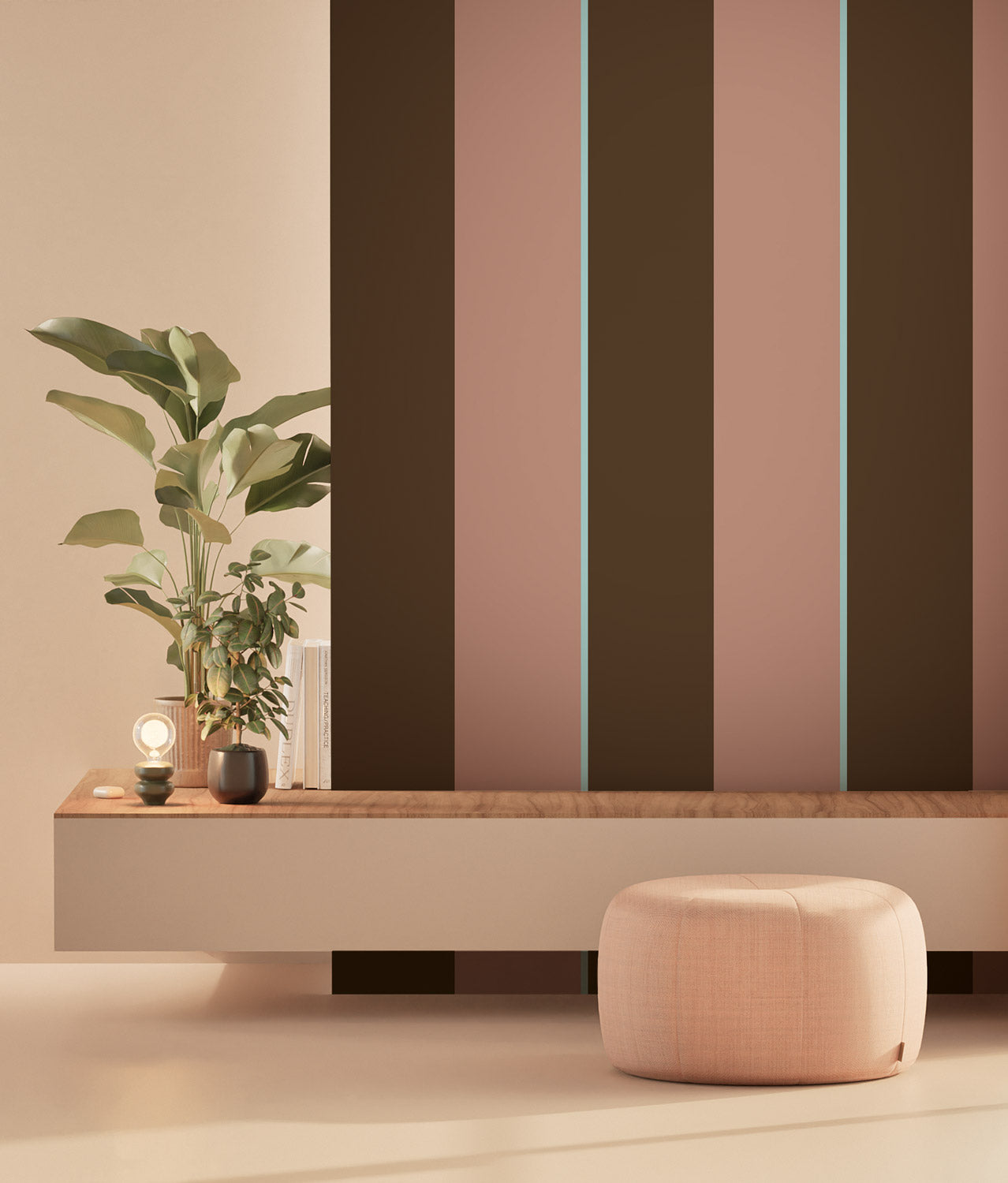 Strepen behang Bold Stripes door Frans Uyterlinde, FU-012, Interieur 2