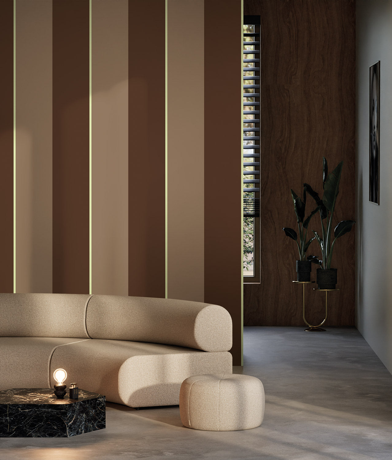 Strepen behang Bold Stripes door Frans Uyterlinde, FU-013, Interieur 2
