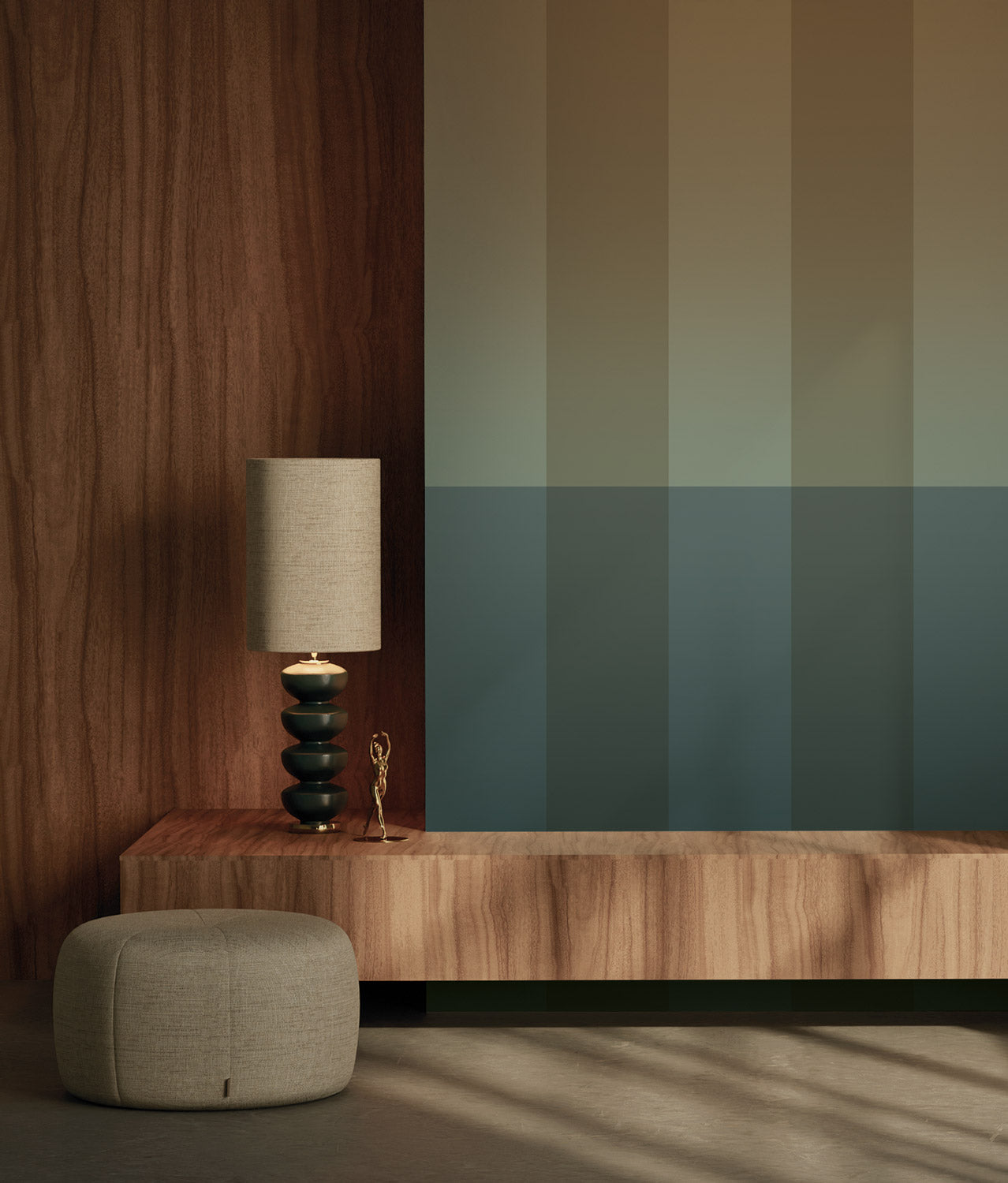 Gradient Stripes, Strepen behang door Frans Uyterlinde, 97,4 x 280 cm, FU-016, Interieur