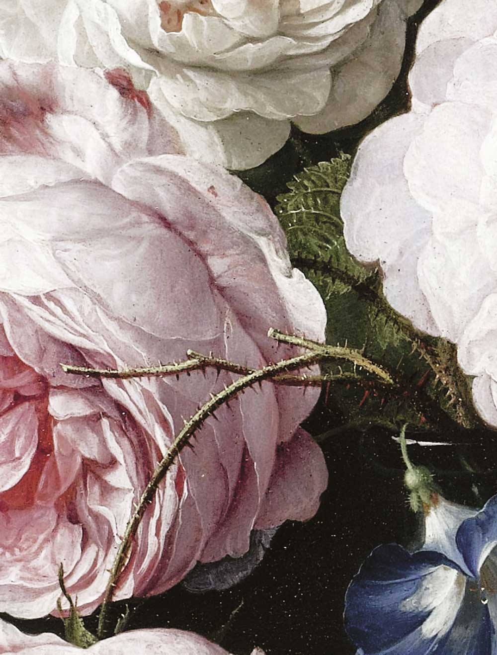 Behangcirkel kleurrijke bloemen, Golden Age Flowers