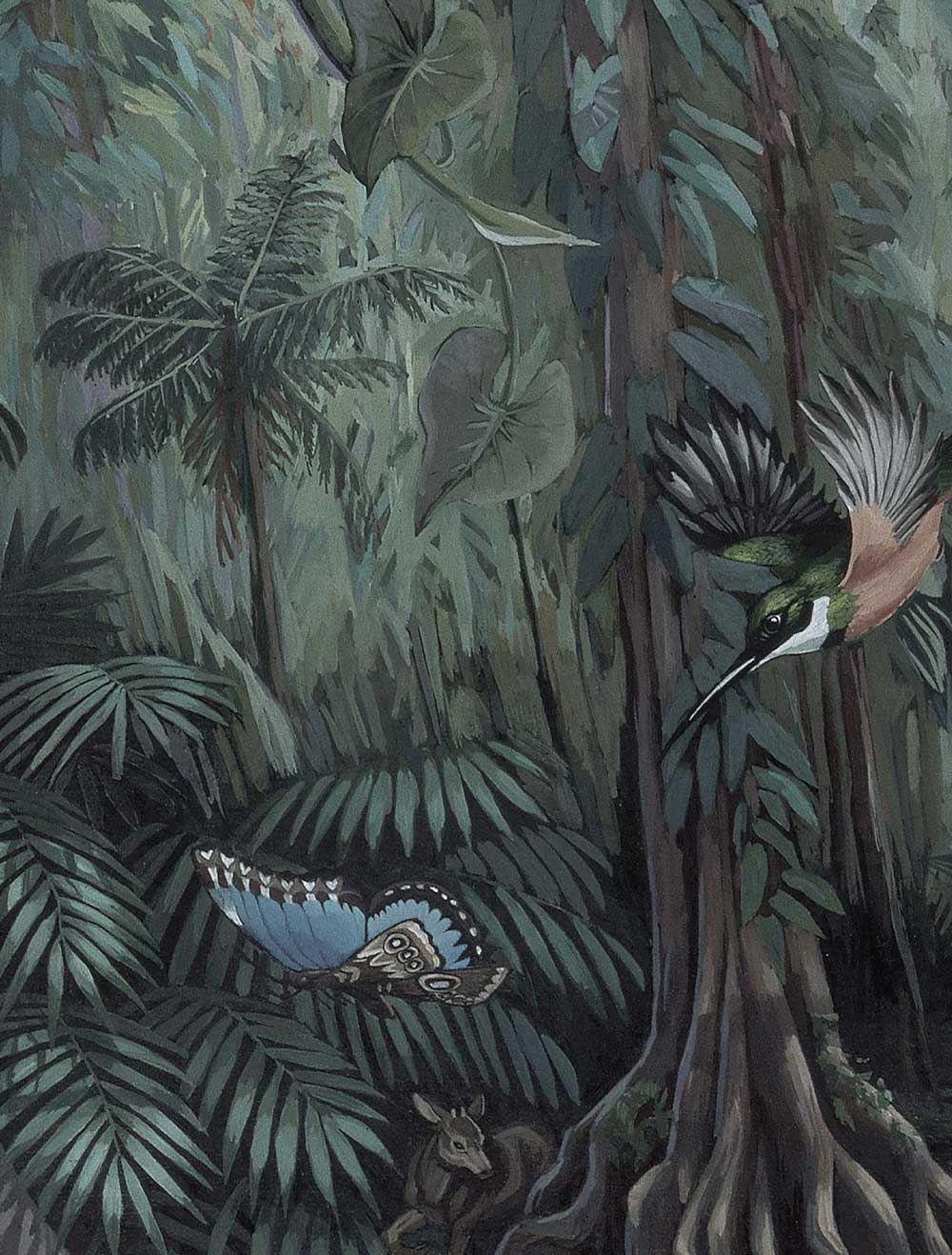 Behangcirkel van tropisch landschap door Deirdre Hyde, Tropical Landscapes