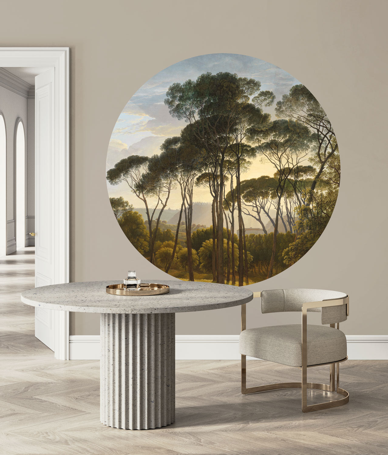 Wallpaper Circle Golden Age Landscapes