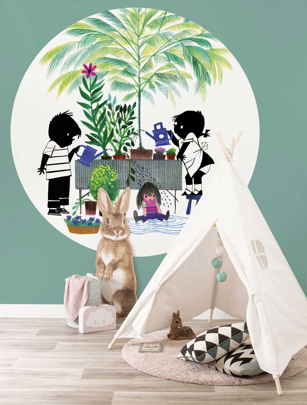 Wallpaper Circle Jip & Janneke, Gardening
