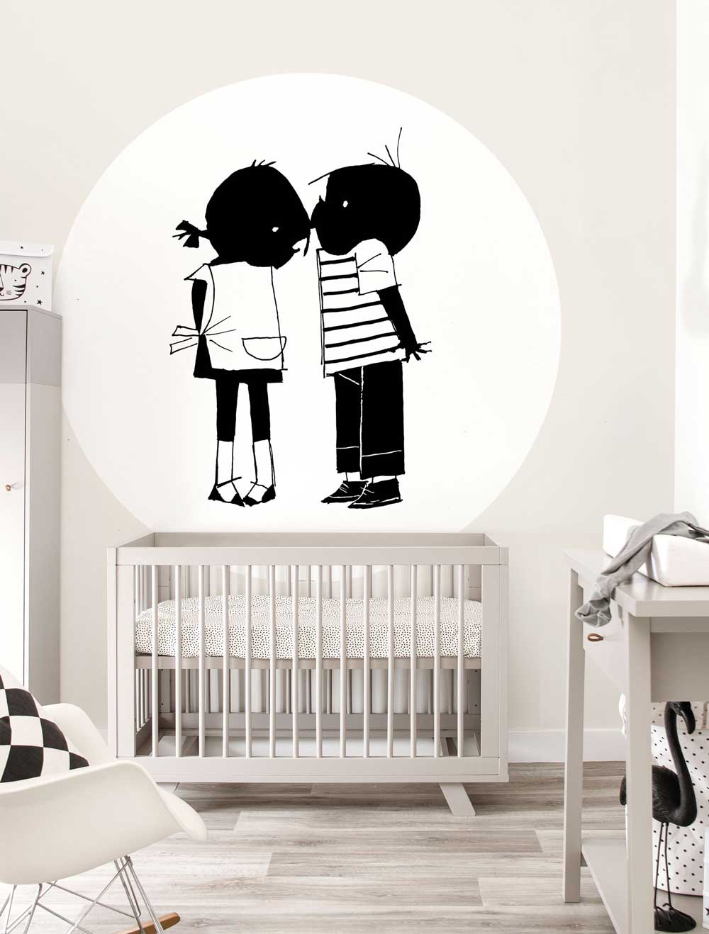 Wallpaper Circle Jip & Janneke, Kiss